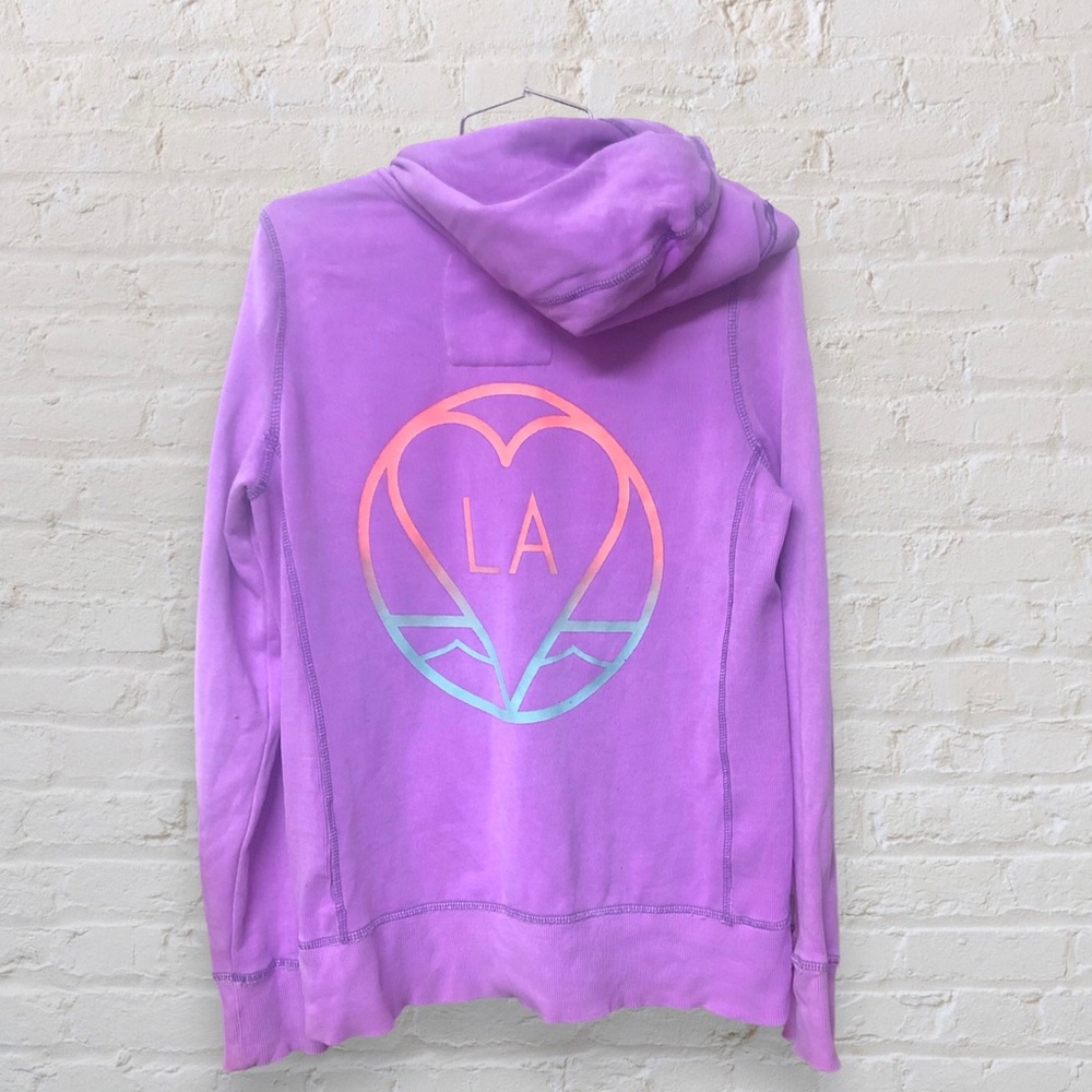 LA Hearts Pink Zip Hoodie Sweatshirt PAC Sun Medium - Picture 3 of 6
